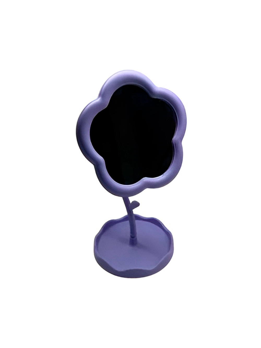 Espelho de Mesa para Maquiagem Formato Flor Decorativo Cor:Roxo
