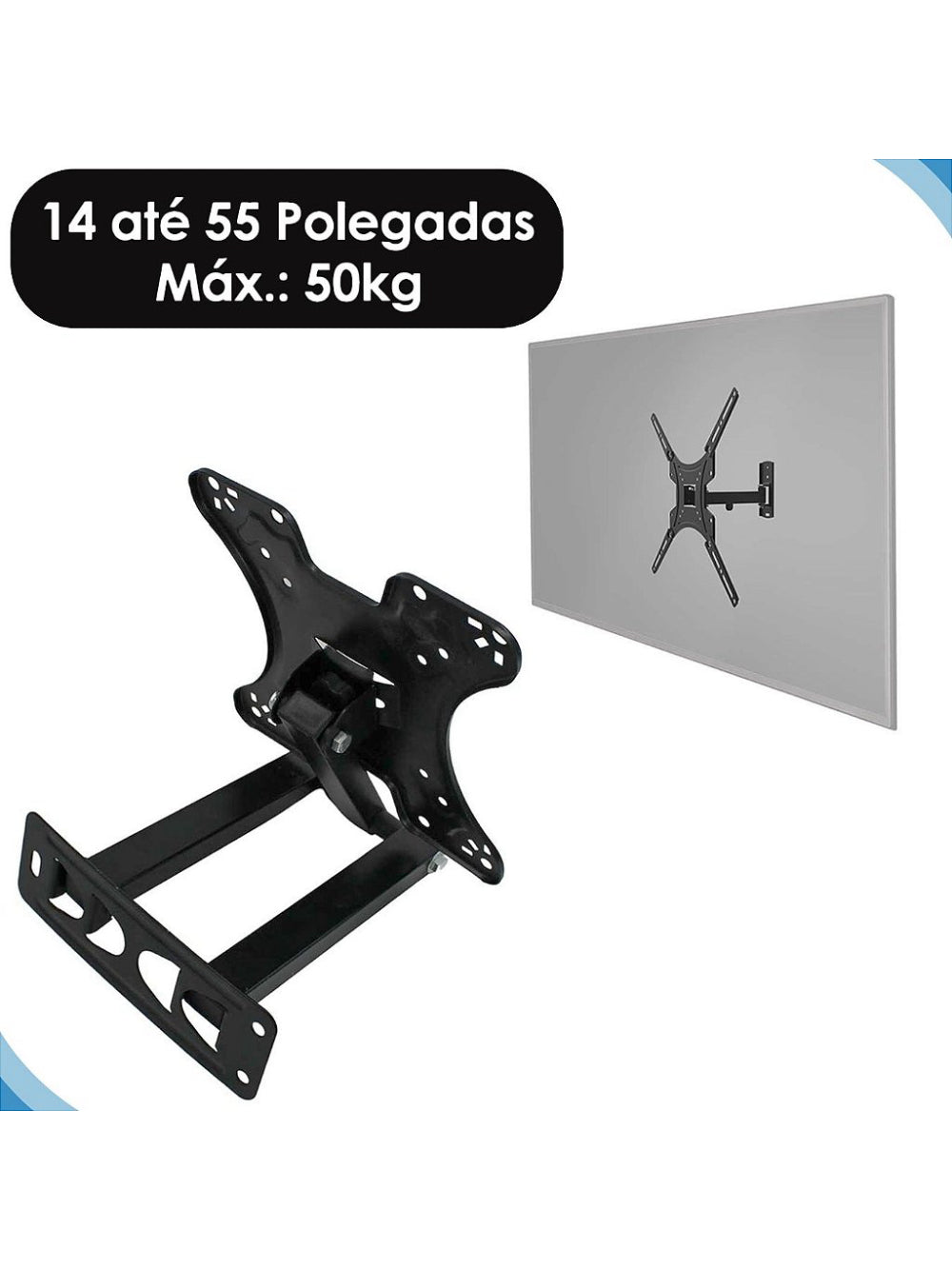 Suporte Tv Articulado 14 A 55 Polegadas Ate 50kg