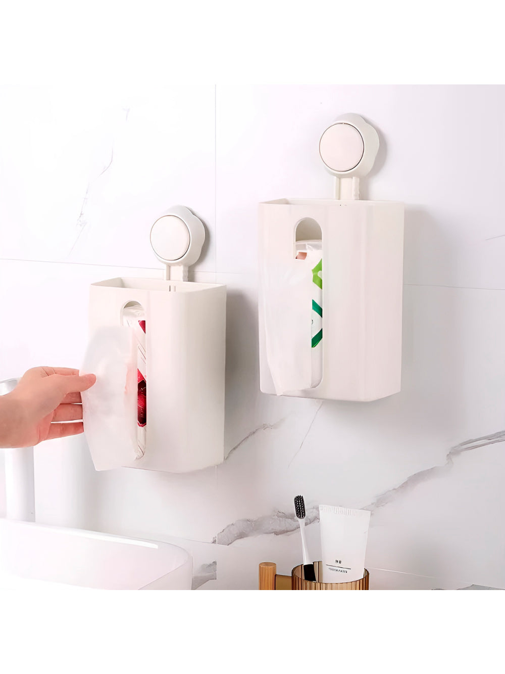 Porta Papel Lenço com Ventosa Parede Cozinha Banheiro