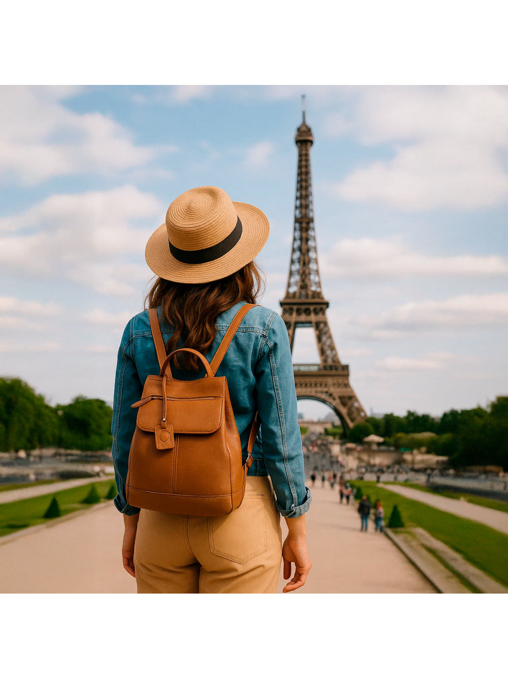 Mochila de Couro Legítimo Modelo Maluzinha Elegante Modelo:Preto