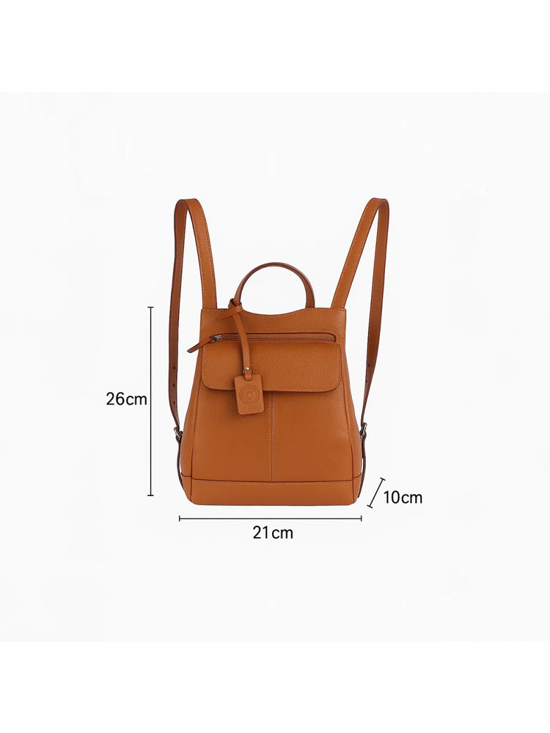 Mochila de Couro Legítimo Modelo Maluzinha Elegante Modelo:Verde Musgo