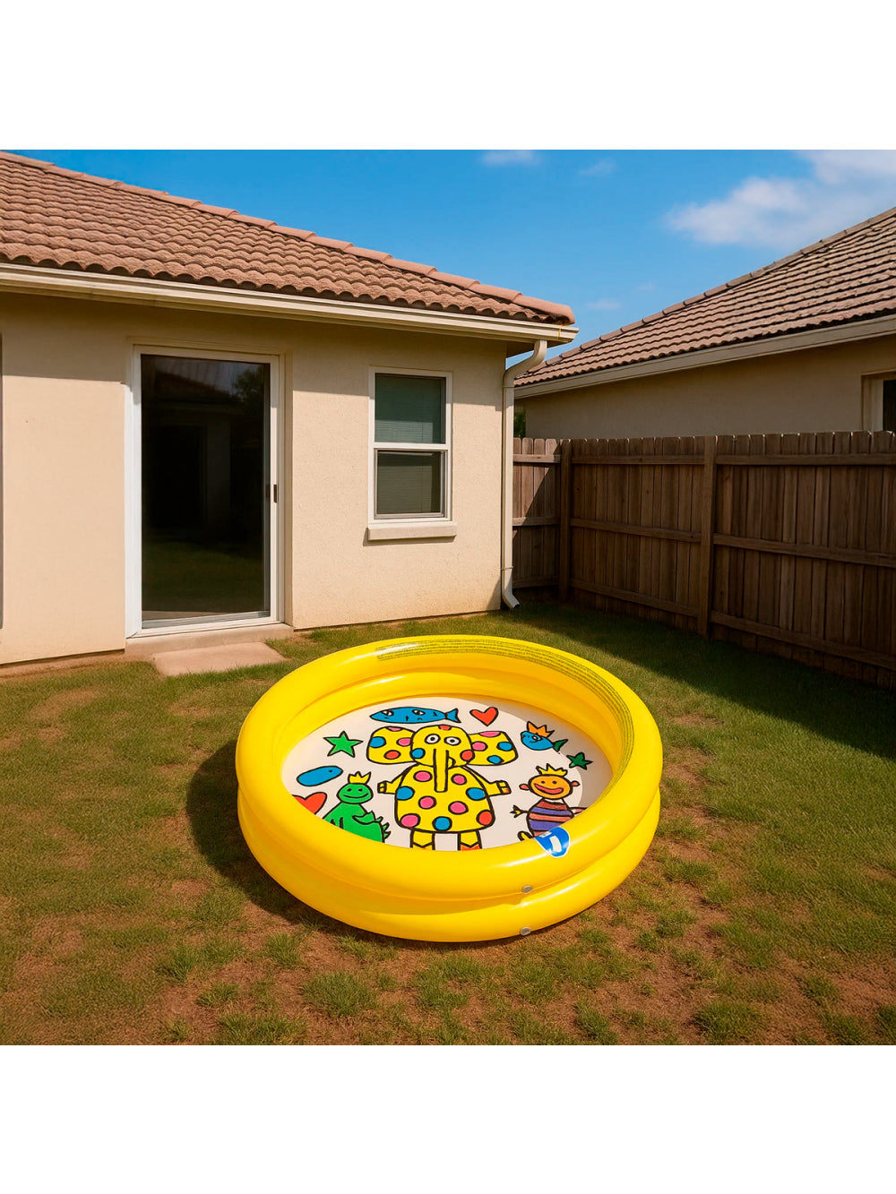 Piscina Inflável Redonda Elefante Colorido Infantil 46 Litros