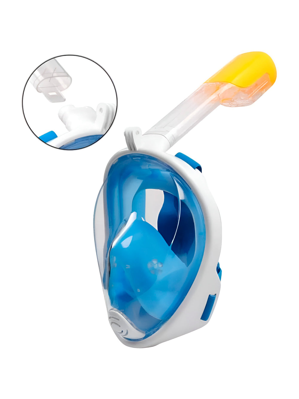 Máscara de Mergulho com Snorkel Central Piscina Natação Cor:Azul