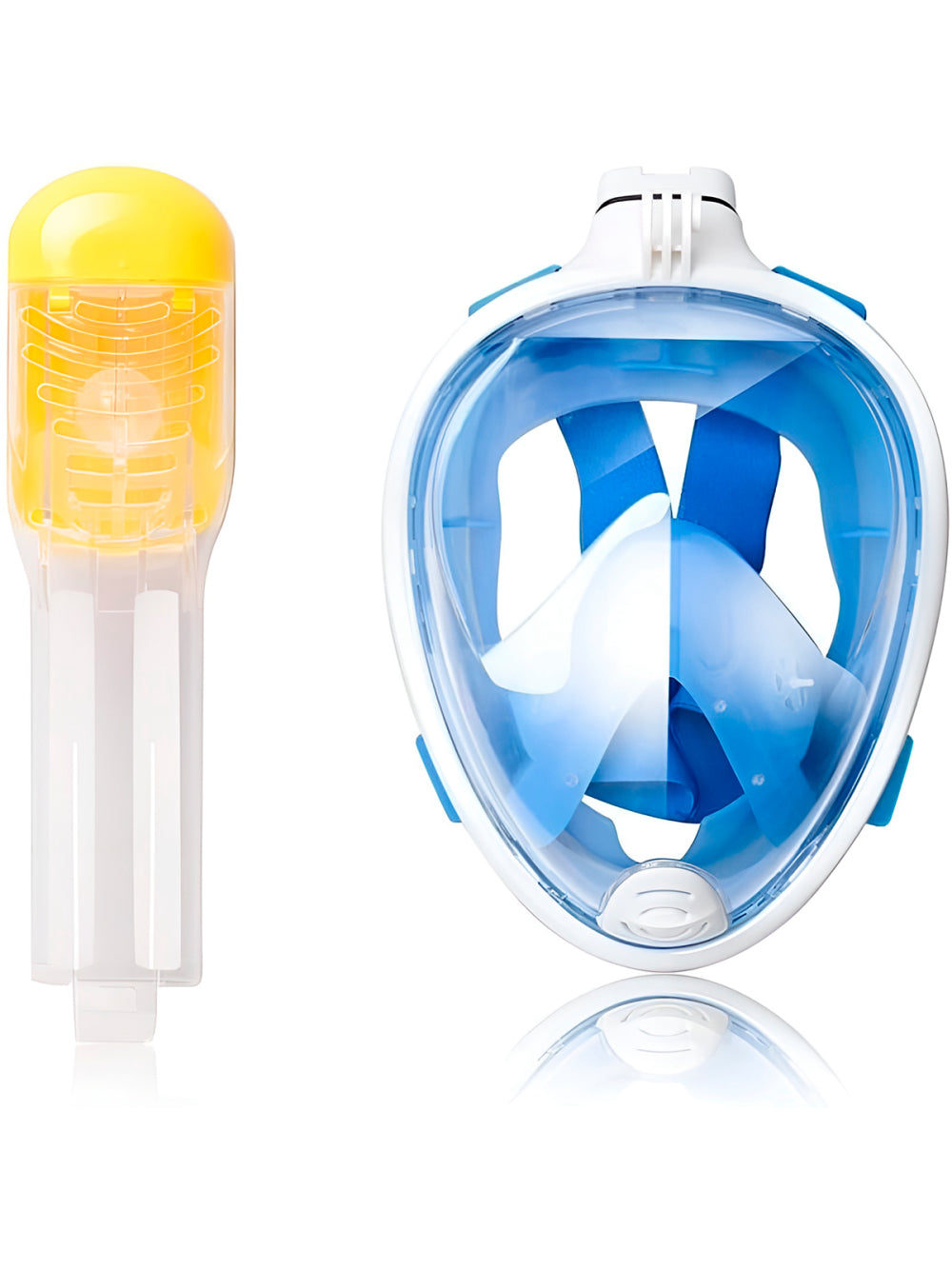 Máscara de Mergulho com Snorkel Central Piscina Natação Cor:Azul