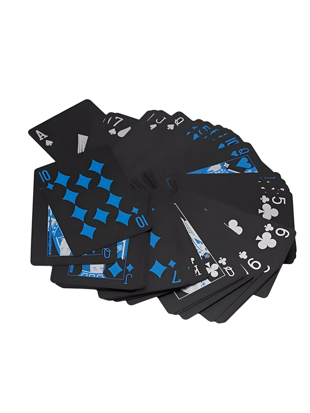 Baralho Black Poker Cartas Jogos Resistente à Água Cor:Azul