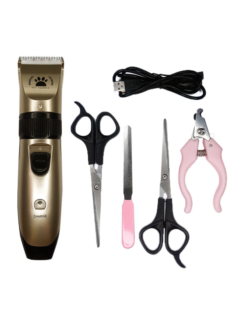 Kit Banho Maquina De Tosar Cachorro Gato Cuidado Higiene