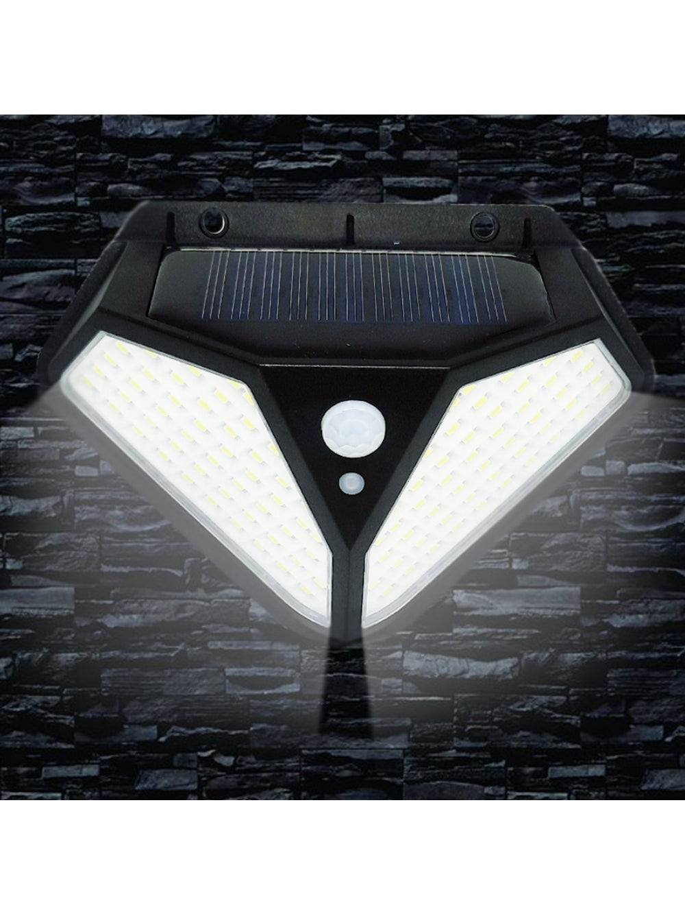 Luminaria Solar Sensorial De Parede 102 Leds A Prova D'Agua