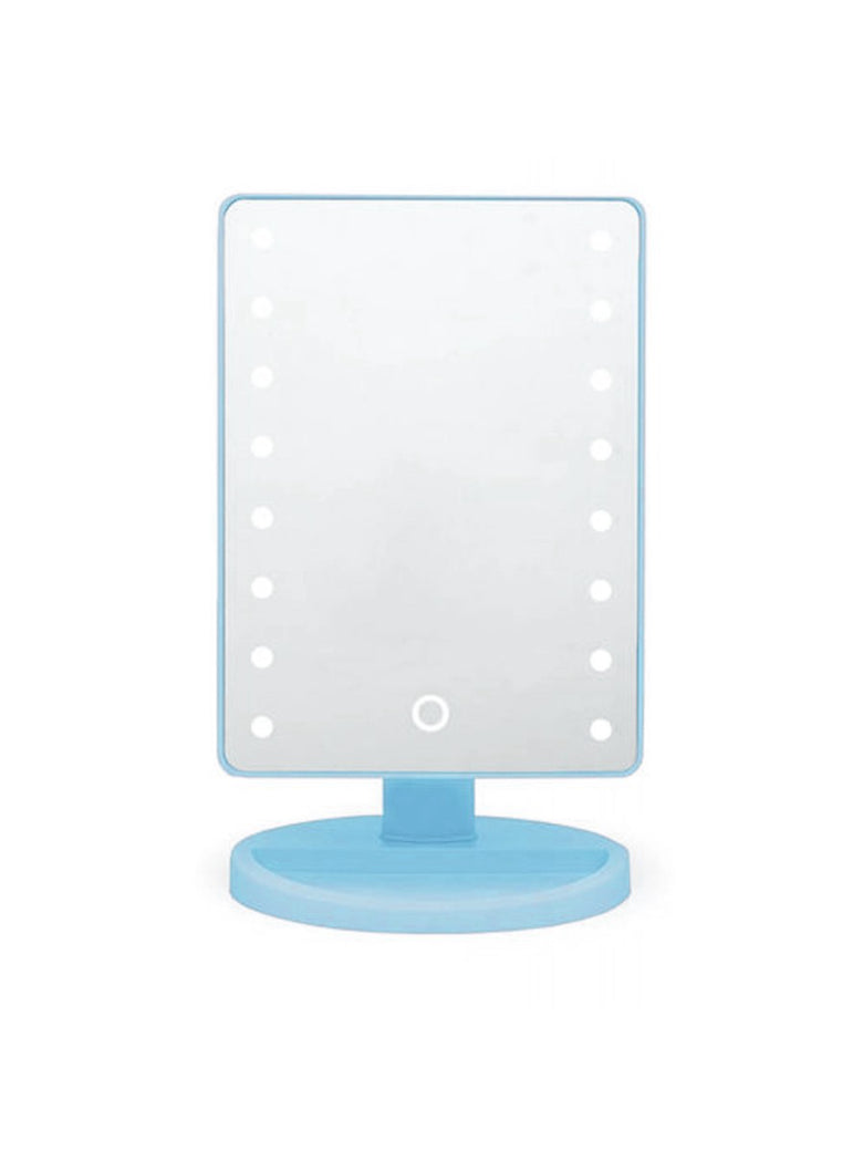Espelho De Maquiagem 16 Leds Anti-Embaçante Camarim Portatil Cor:Preto