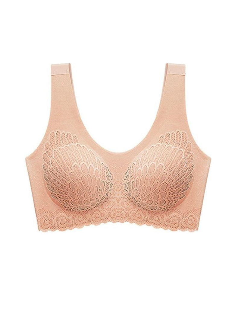Sutiã Top Diva Conforto Sem Costura Push Up Bojo Removível Bege Tamanho:GG