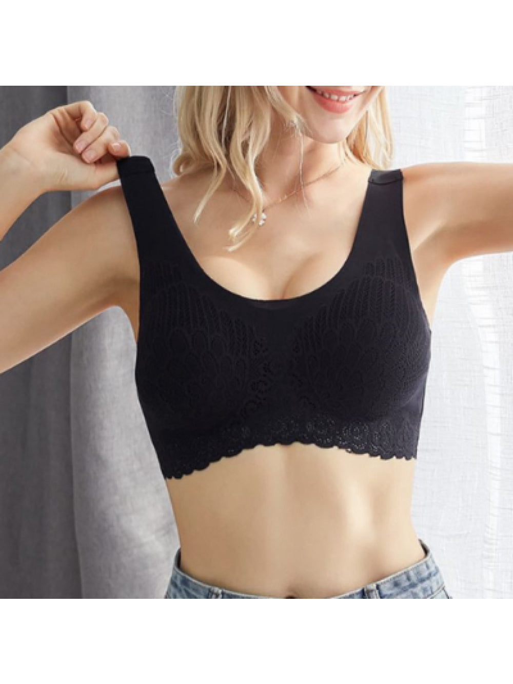 Sutiã Top Diva Conforto Sem Costura Push Up Bojo Removivel Preto Tamanho:XGG