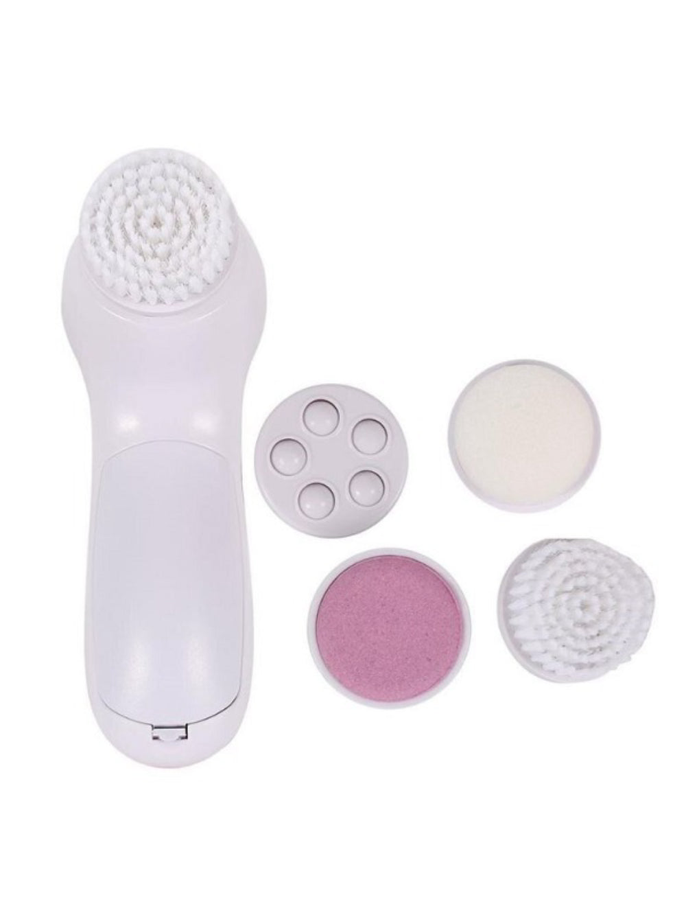 Massageador Facial 5 Em 1 Limpeza Pele Esfoliante Portatil Beleza Cor:Rosa