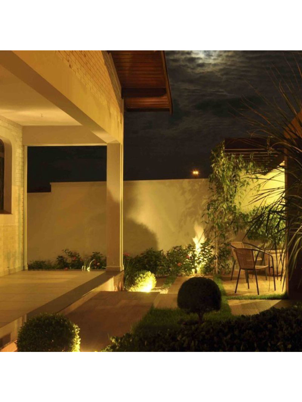 Lampada Espeto de Jardim Luminaria LED Plana 5W