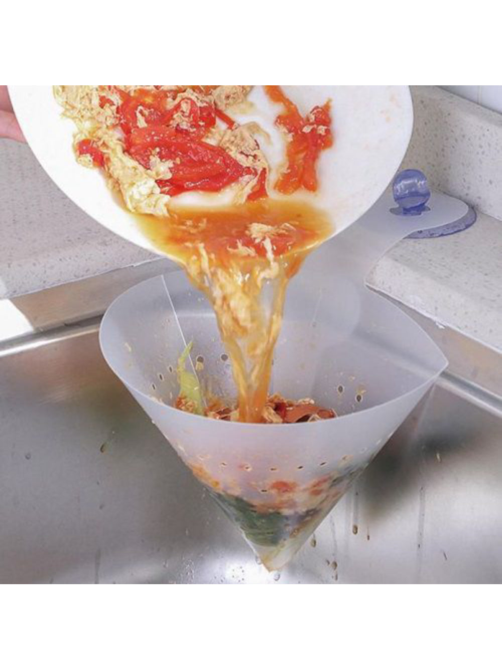 Filtros De Lixo Funil Multiuso Pia Auto Dobravel Cozinha