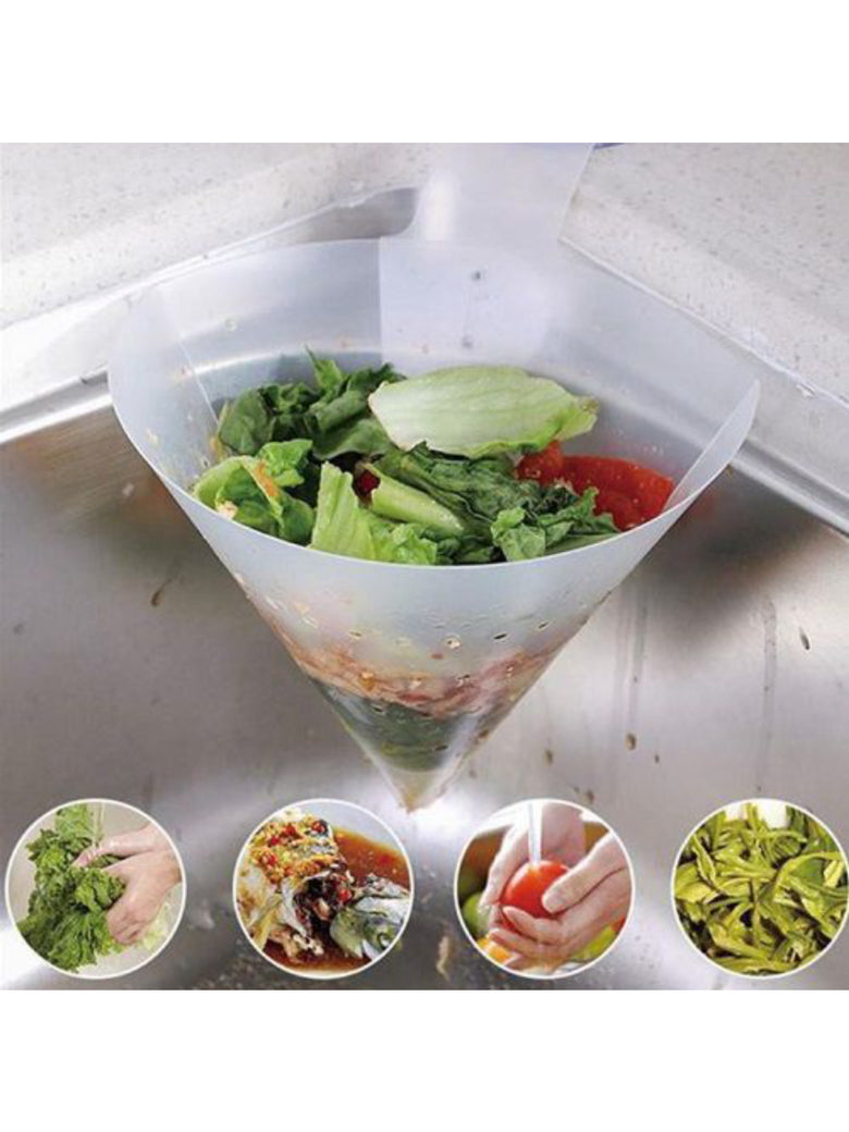 Filtros De Lixo Funil Multiuso Pia Auto Dobravel Cozinha