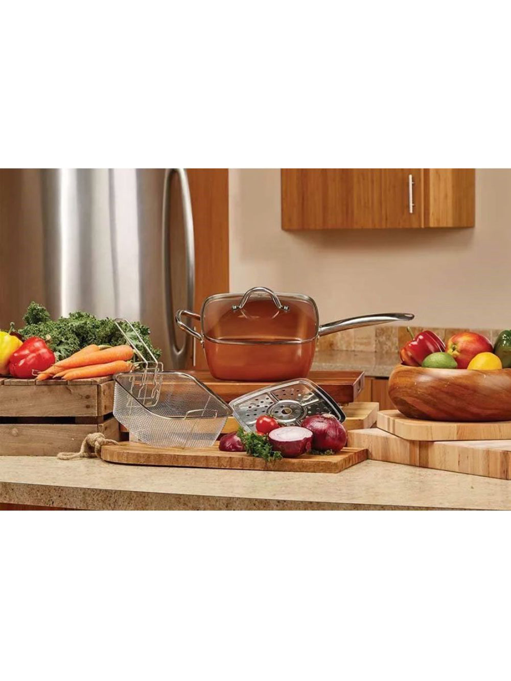 Panela Maxchef Caçarola Antiaderente 24 Cm Laranja