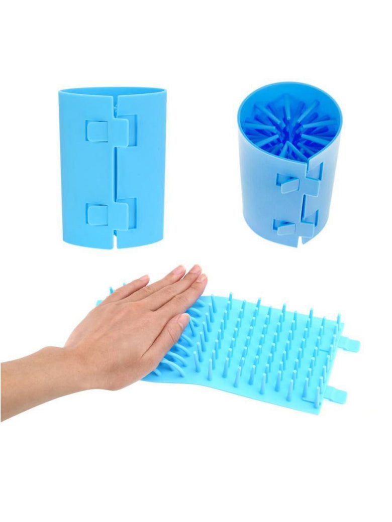 Copo Limpador Limpa Patas Patinhas De Cachorro Cão Pet Cor:Azul