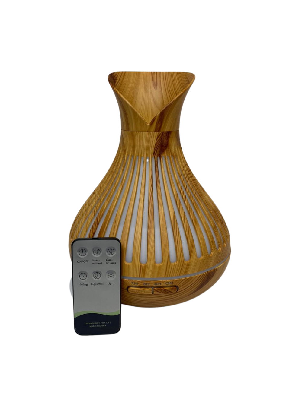 Difusor Aromatizador Umidificador Led 7 cores Com Controle Remoto 500ml Marfim