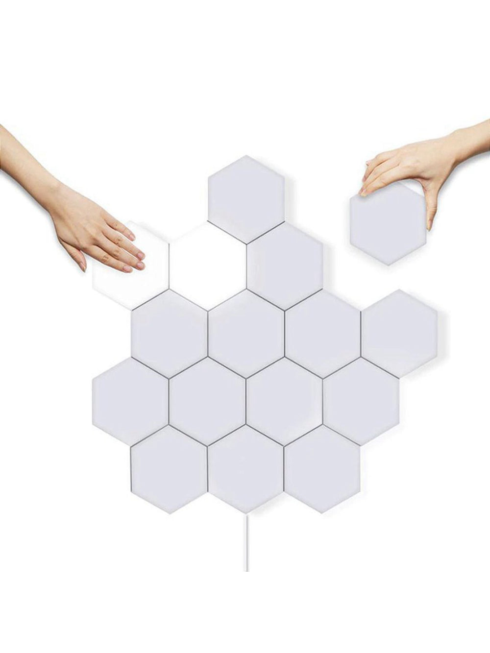 Lampada Luminaria Quantica 5 Led Hexagonal Touch Modular