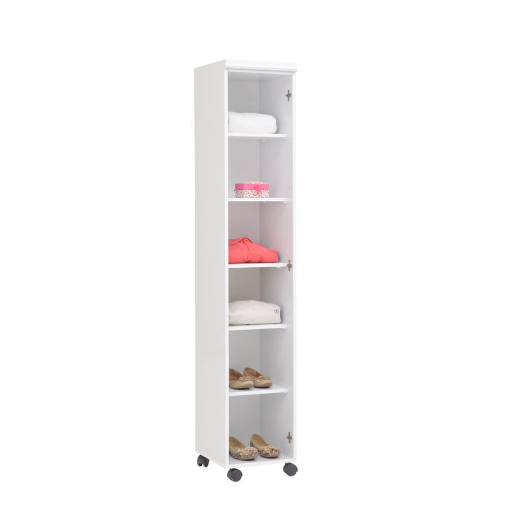 Armário Multiuso 1 Porta com 5 Prateleiras 1402 Ilan Branco