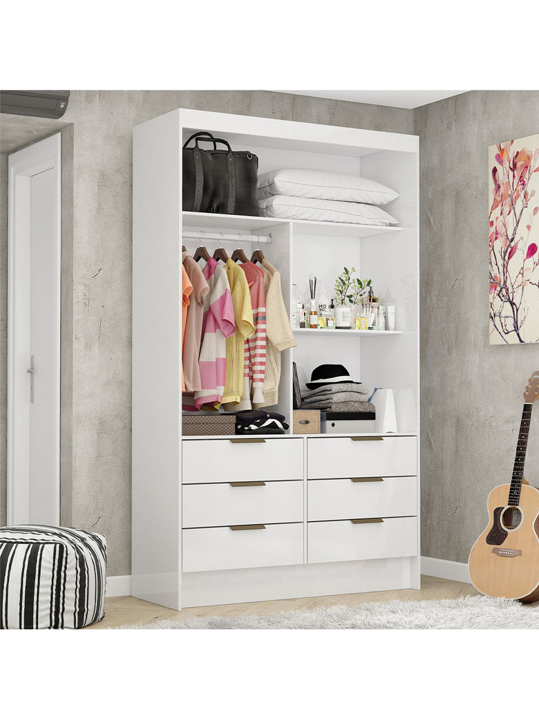 Closet de Casal Sevilha com 6 Gavetas Carioca Móveis