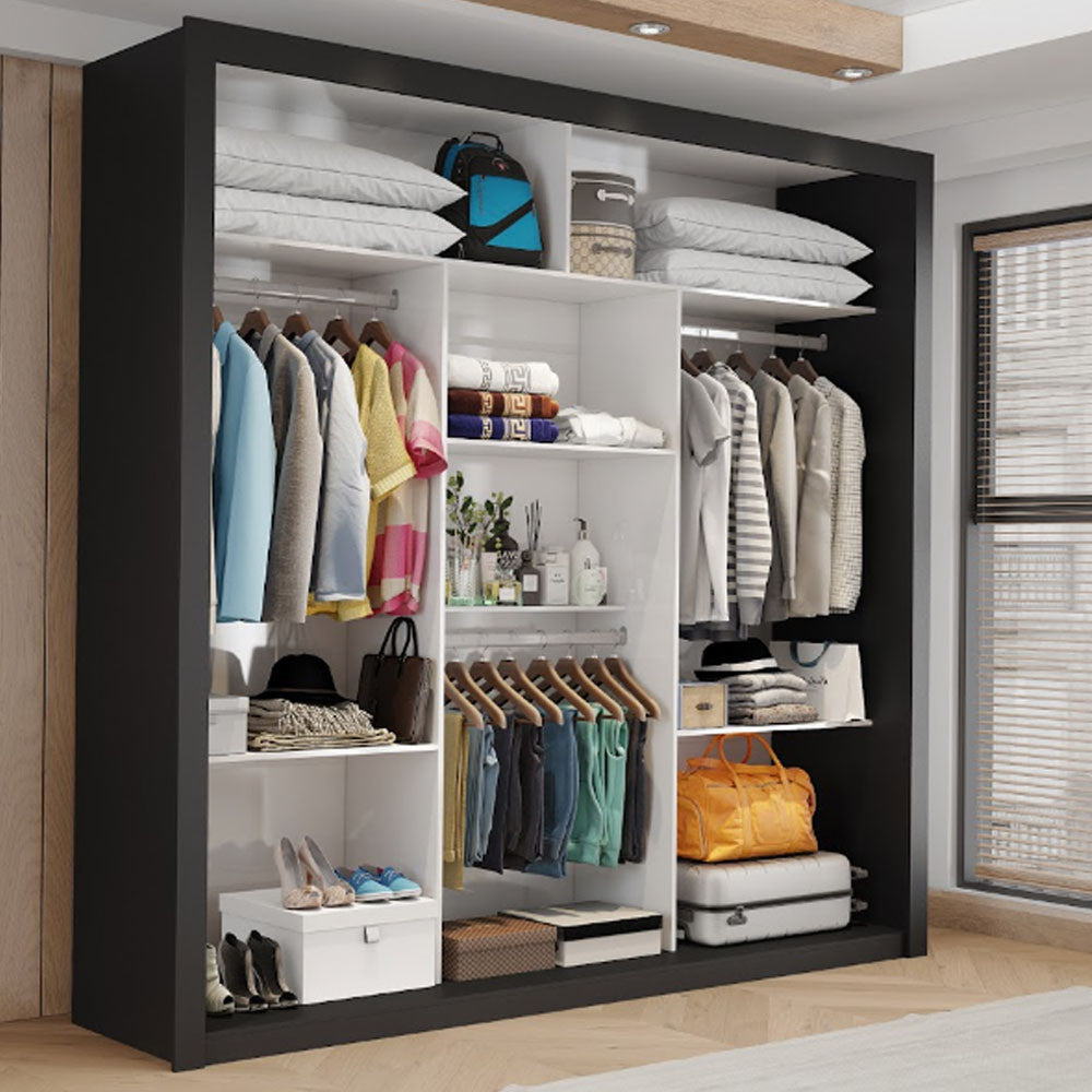 Closet Casal Clarice Sem Gavetas Carioca Moveis - Preto