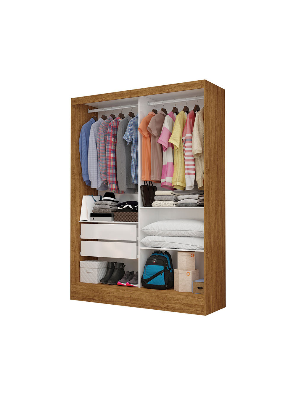 Closet Casal Dubai 2 Gavetas Carioca Móveis - Cinamomo