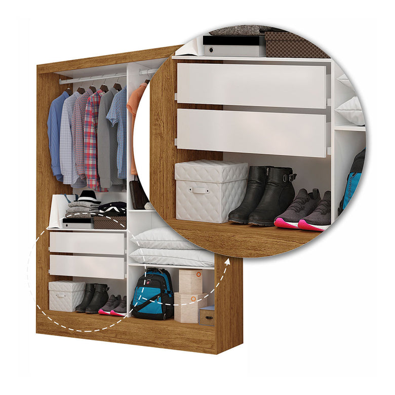 Closet Casal Dubai 2 Gavetas Carioca Móveis