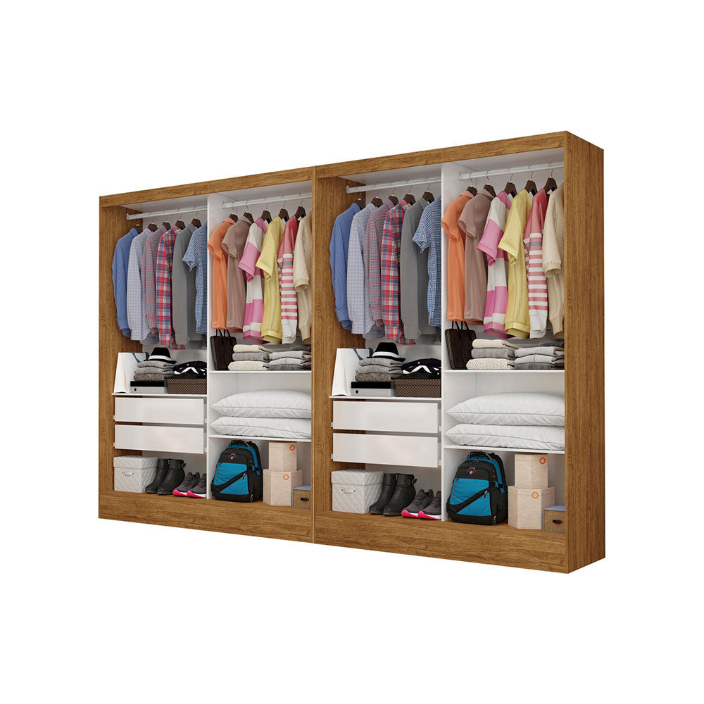 Closet Casal Duplo Dubai Premium 4 Gavetas Carioca Móveis - Branco