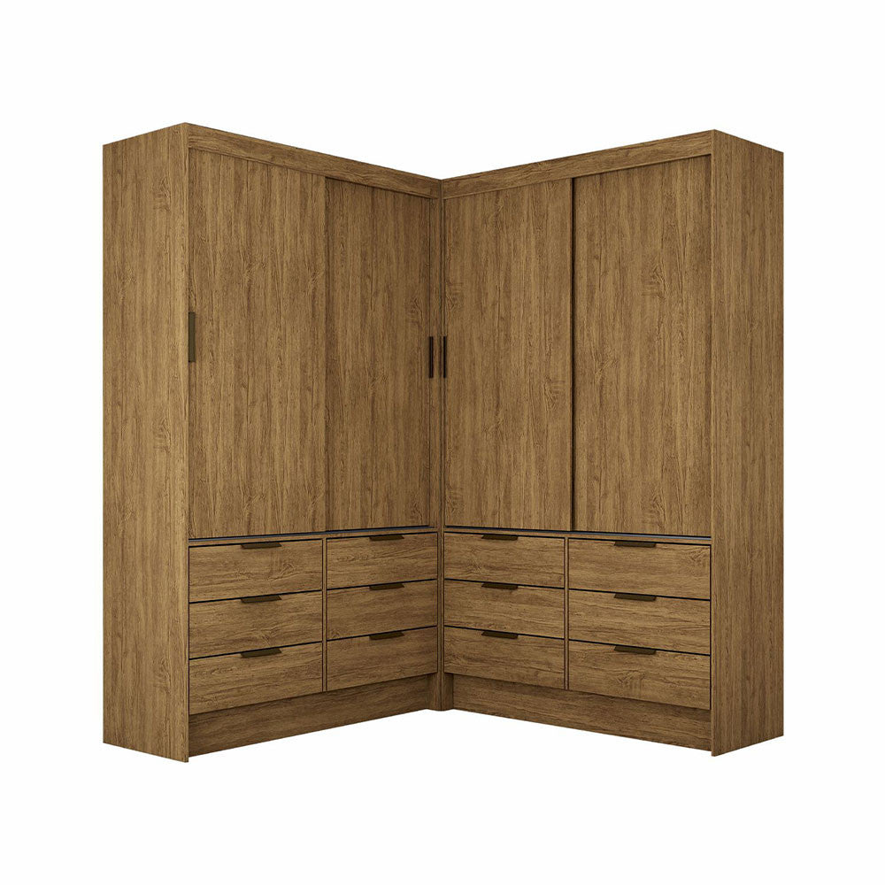 Closet Casal Duplo Sevilha 4 Portas 12 Gavetas Carioca Móveis