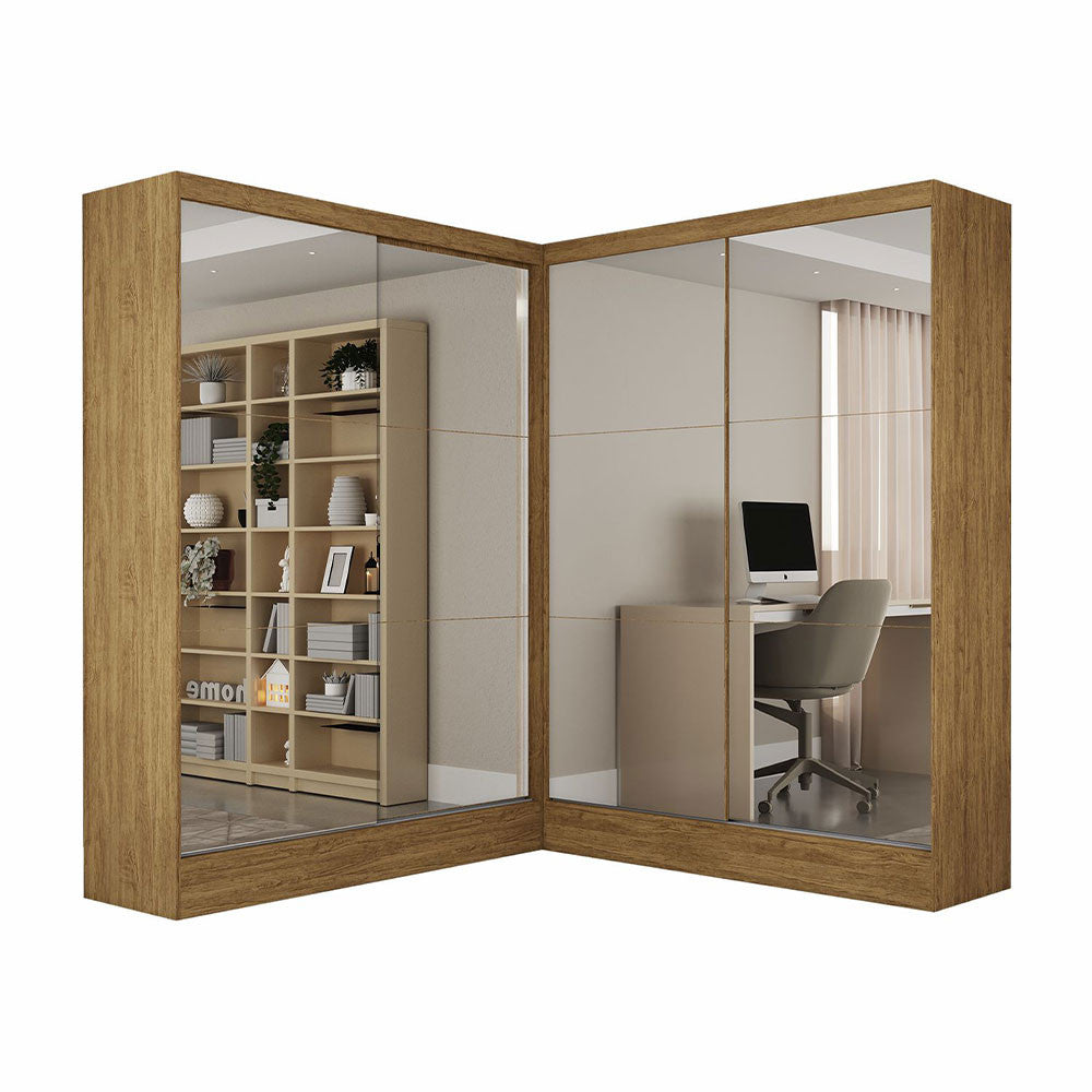 Closet Casal Duplo Belém 4 Portas Premium 4 Gavetas Carioca Móveis