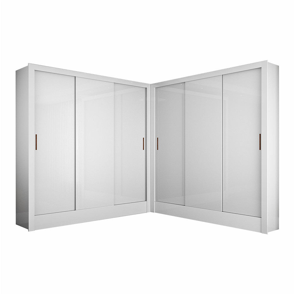 Closet Casal Duplo Fortaleza 6 Portas 12 Prateleiras