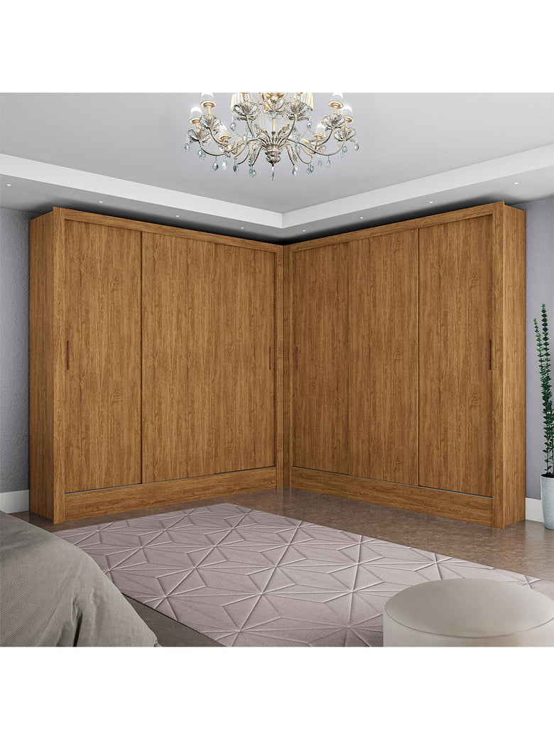 Closet Casal Duplo Fortaleza 6 Portas 12 Prateleiras