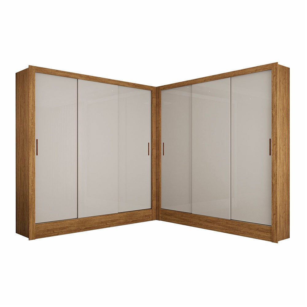 Closet Casal Duplo Fortaleza 6 Portas 12 Prateleiras