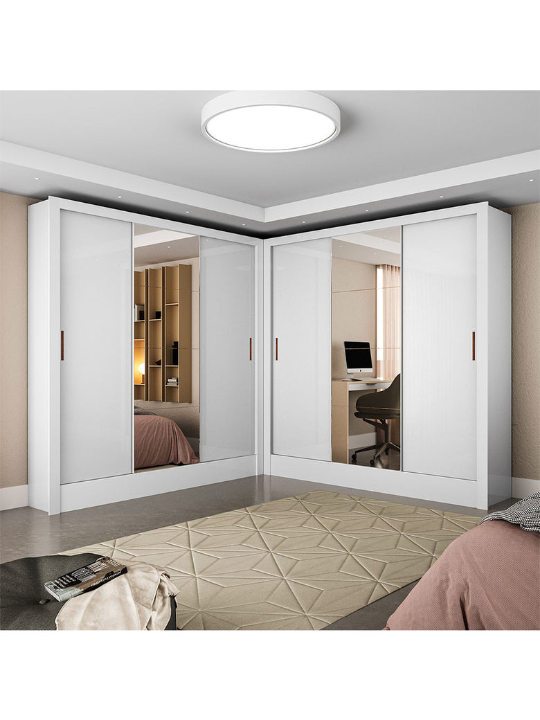 Closet Casal Duplo Fortaleza 6 Portas Plus 12 Prateleiras