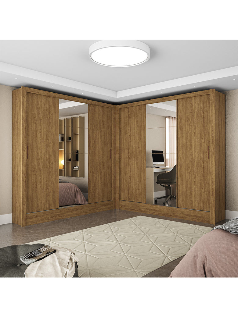 Closet Casal Duplo Fortaleza 6 Portas Plus 12 Prateleiras