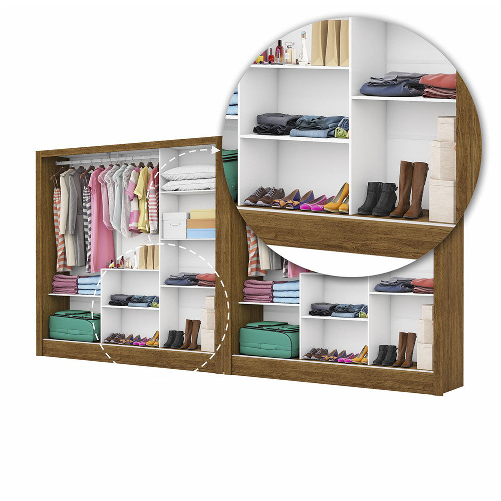 Closet Casal Duplo Fortaleza 6 Portas Plus 12 Prateleiras