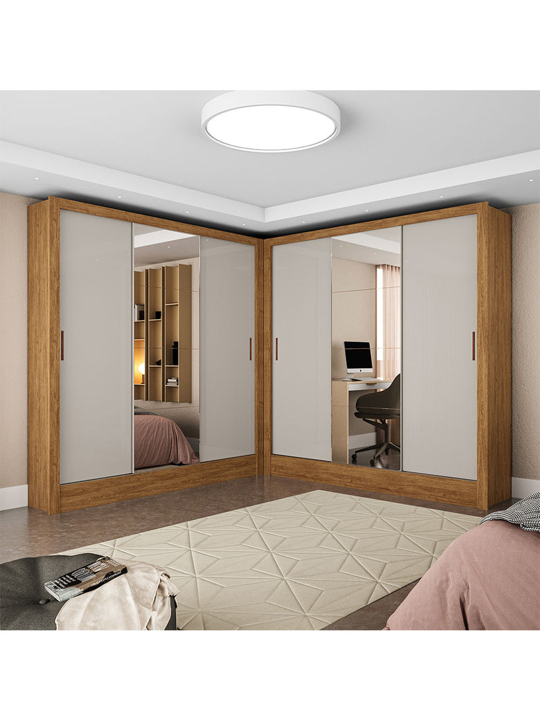 Closet Casal Duplo Fortaleza 6 Portas Plus 12 Prateleiras