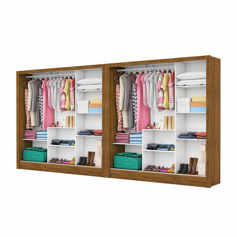 Closet Casal Duplo Fortaleza 6 Portas Plus 12 Prateleiras