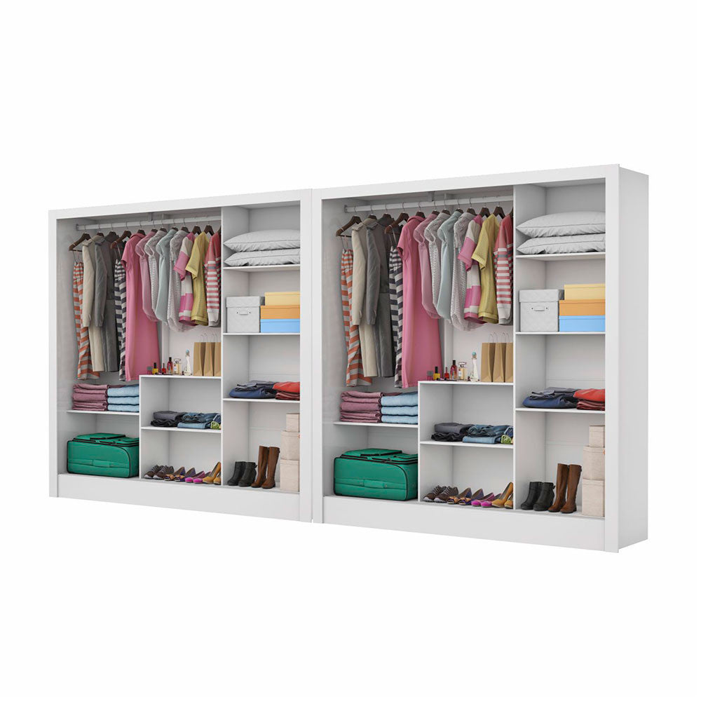 Closet Casal Duplo Fortaleza 6 Portas Premium 12 Prateleiras - Cinamomo