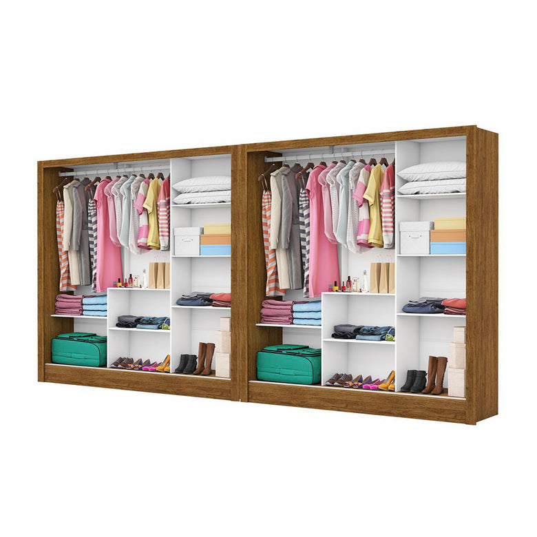 Closet Casal Duplo Fortaleza 6 Portas Premium 12 Prateleiras