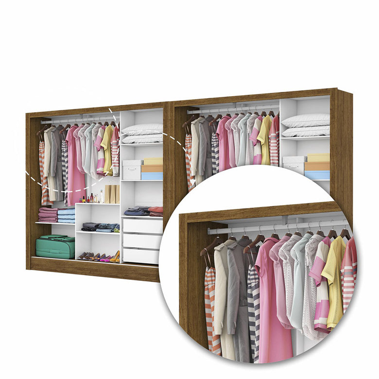 Closet Casal Duplo Dubai 6 Portas Plus 6 Gavetas
