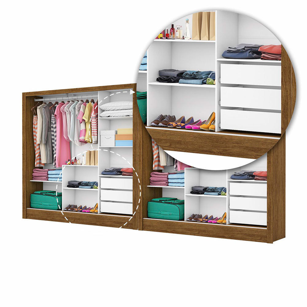 Closet Casal Duplo Dubai 6 Portas Plus 6 Gavetas