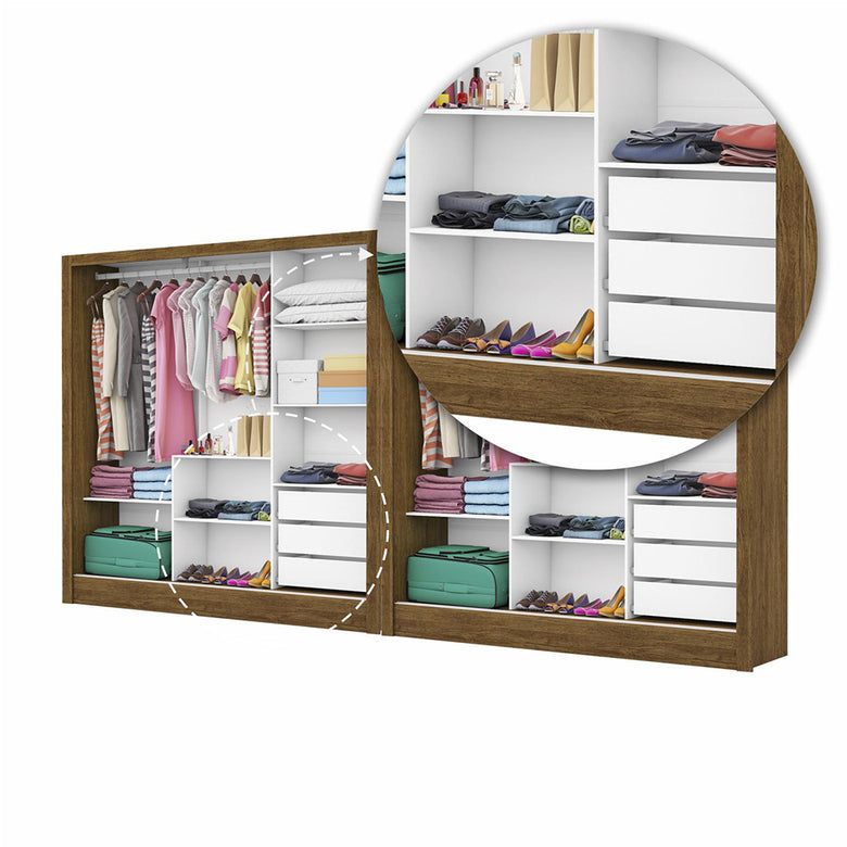 Closet Casal Duplo Dubai 6 Portas Plus 6 Gavetas