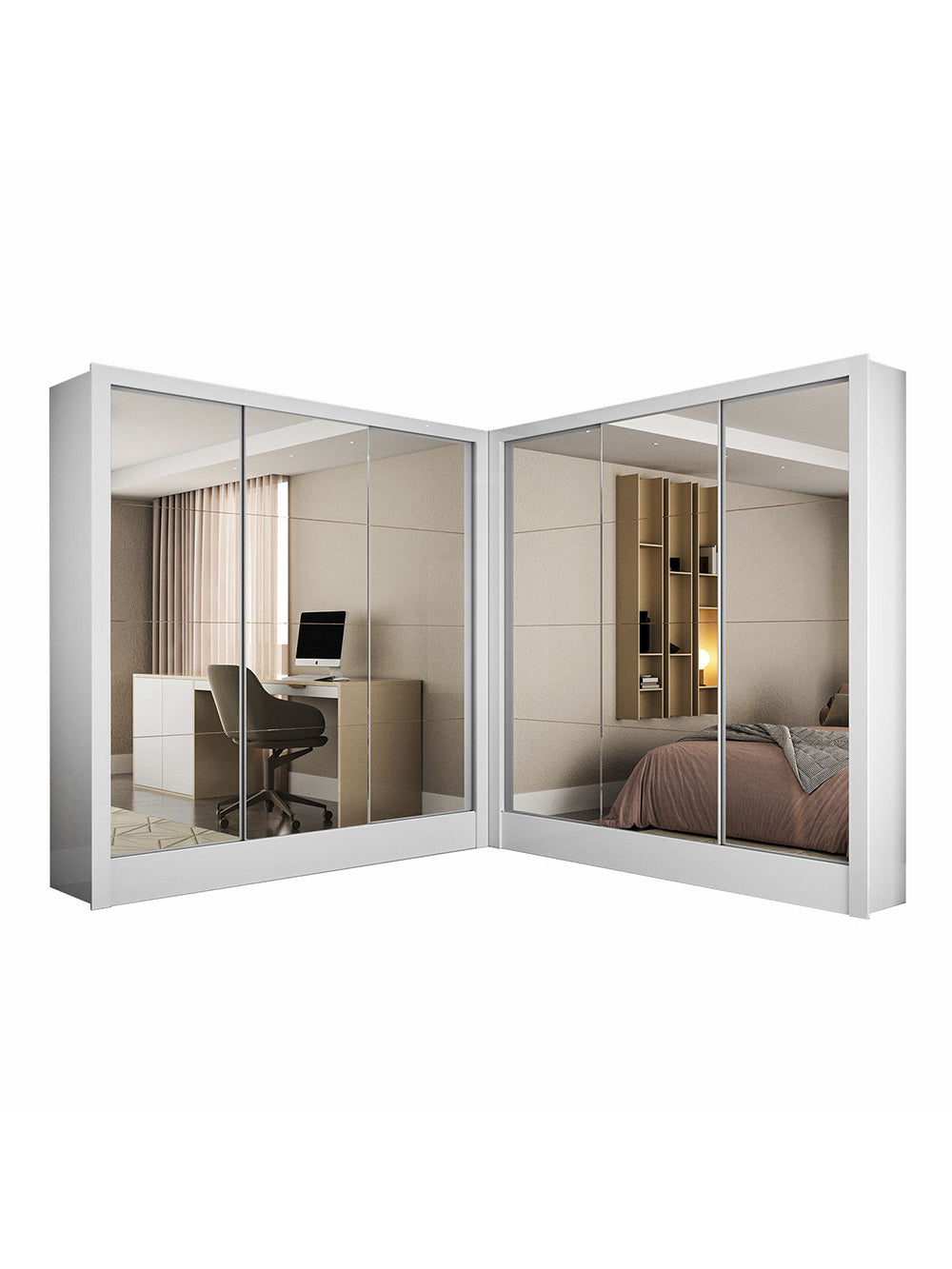 Closet Casal Duplo Dubai 6 Portas Premium 6 Gavetas - Branco