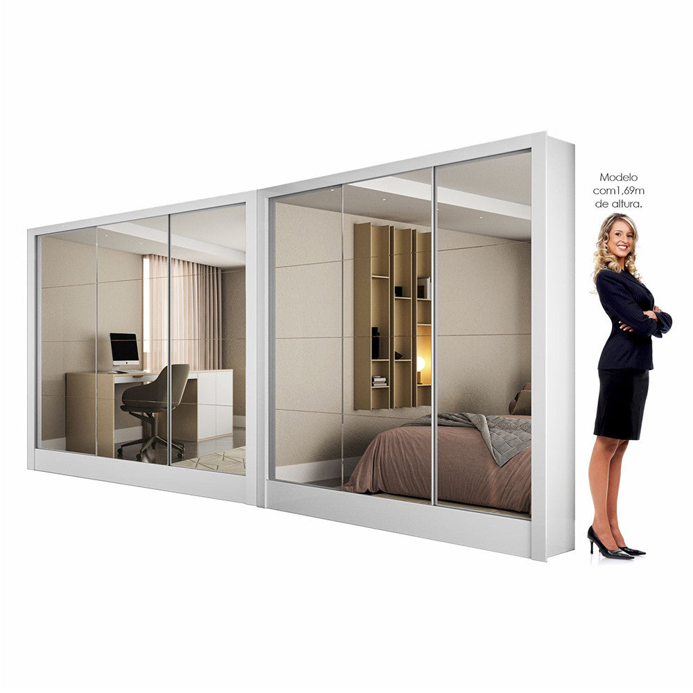 Closet Casal Duplo Dubai 6 Portas Premium 6 Gavetas