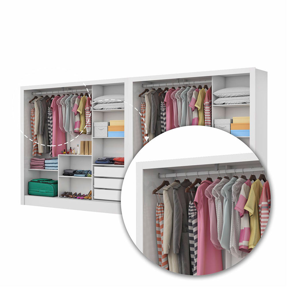 Closet Casal Duplo Dubai 6 Portas Premium 6 Gavetas