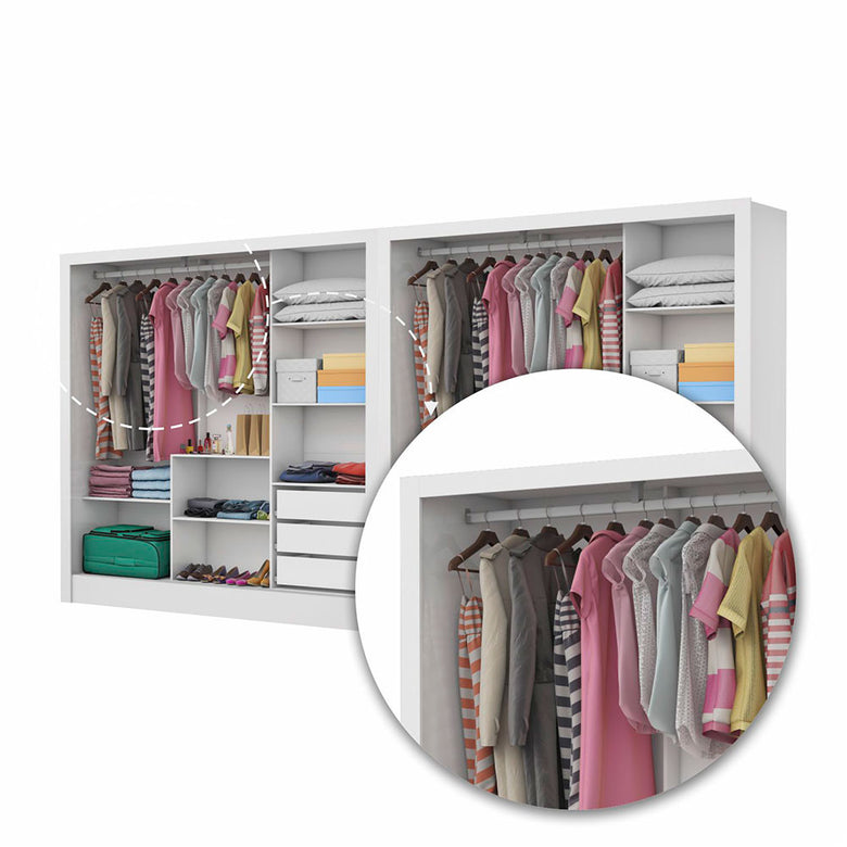 Closet Casal Duplo Dubai 6 Portas Premium 6 Gavetas
