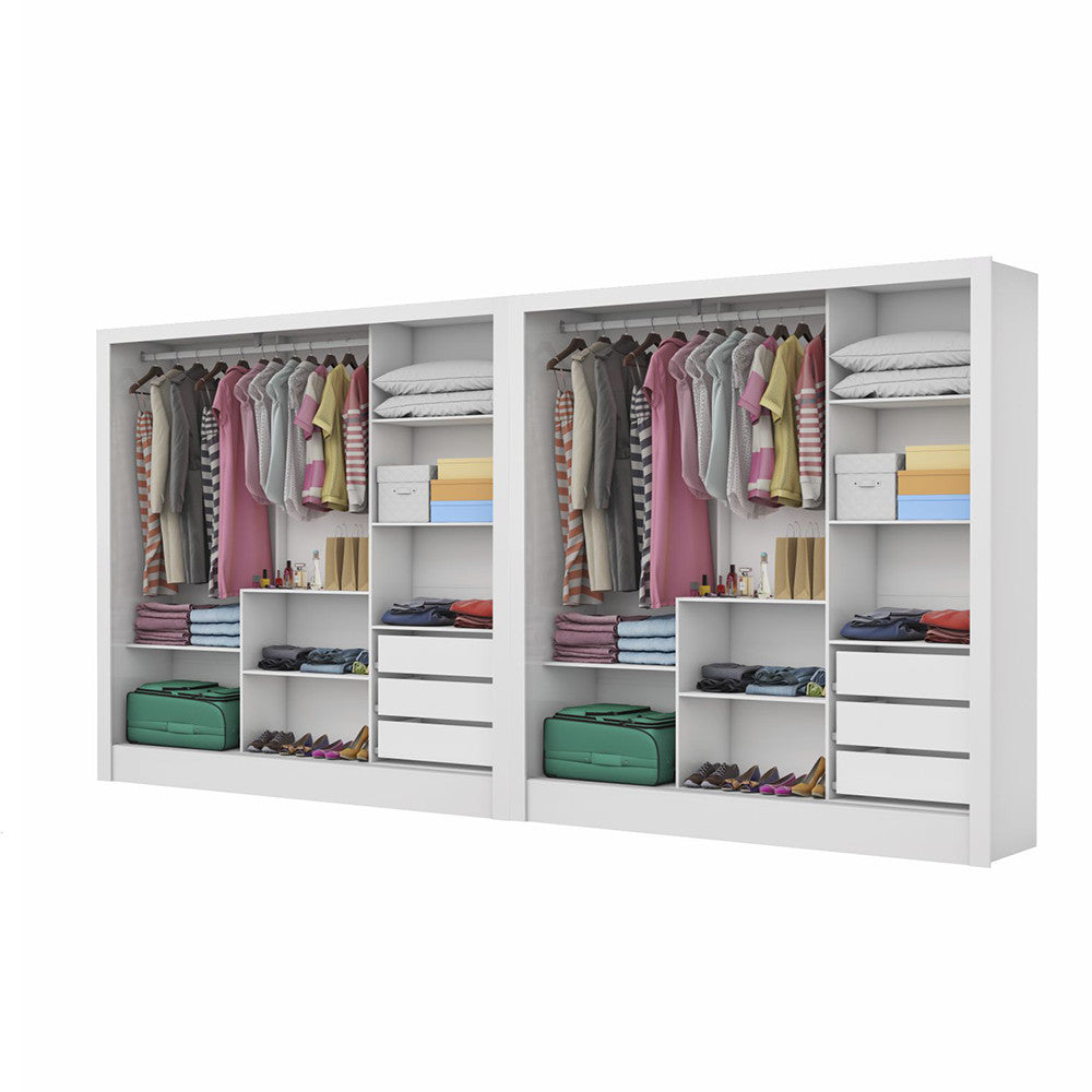 Closet Casal Duplo Dubai 6 Portas Premium 6 Gavetas