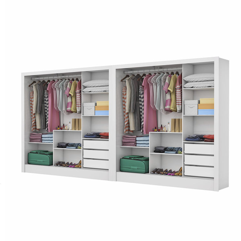 Closet Casal Duplo Dubai 6 Portas Premium 6 Gavetas