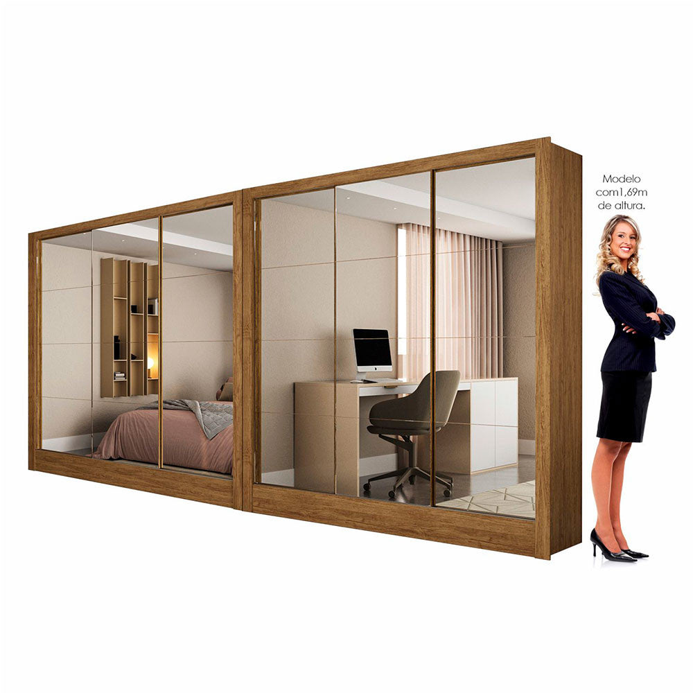 Closet Casal Duplo Dubai 6 Portas Premium 6 Gavetas